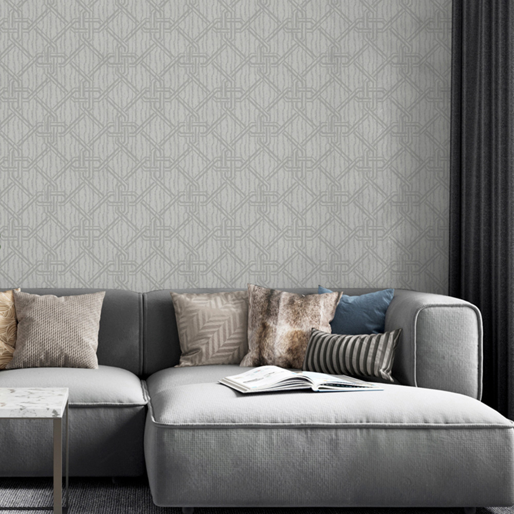 Arthouse Gianni Foil Silver Wallpaper Image 5