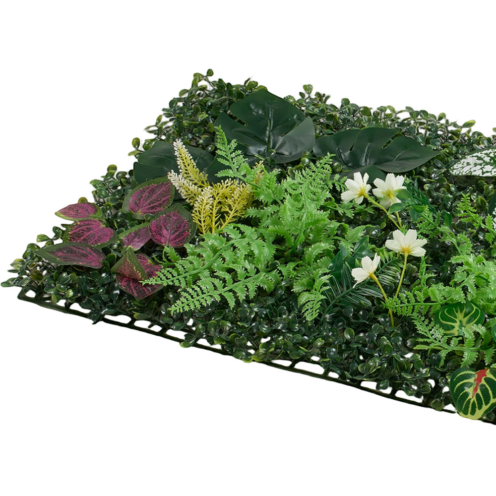 Living and Home Green Mixed Artificial Foliage Wall Panel 40 x 60cm Image 4