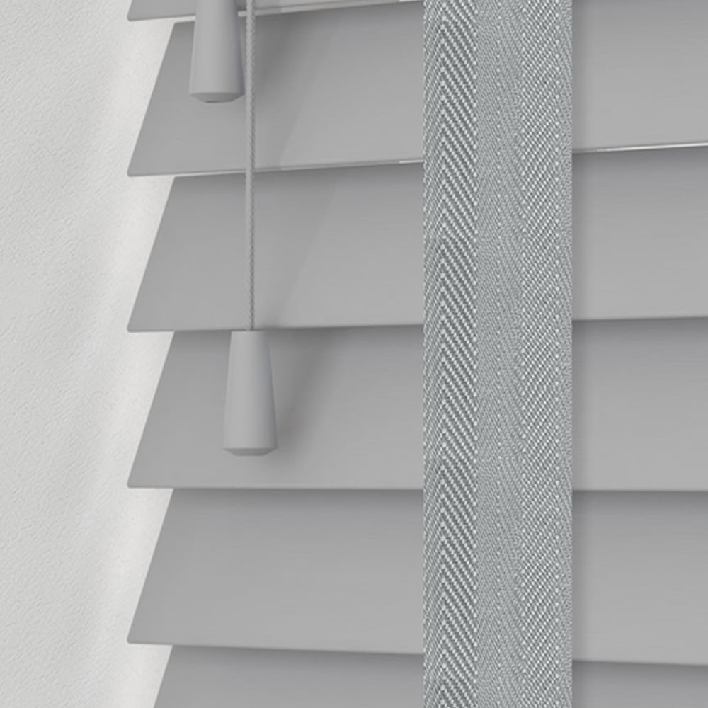 Caecus Real Wood Tape Venetian Blind Grey 75 x 200cm Image 2