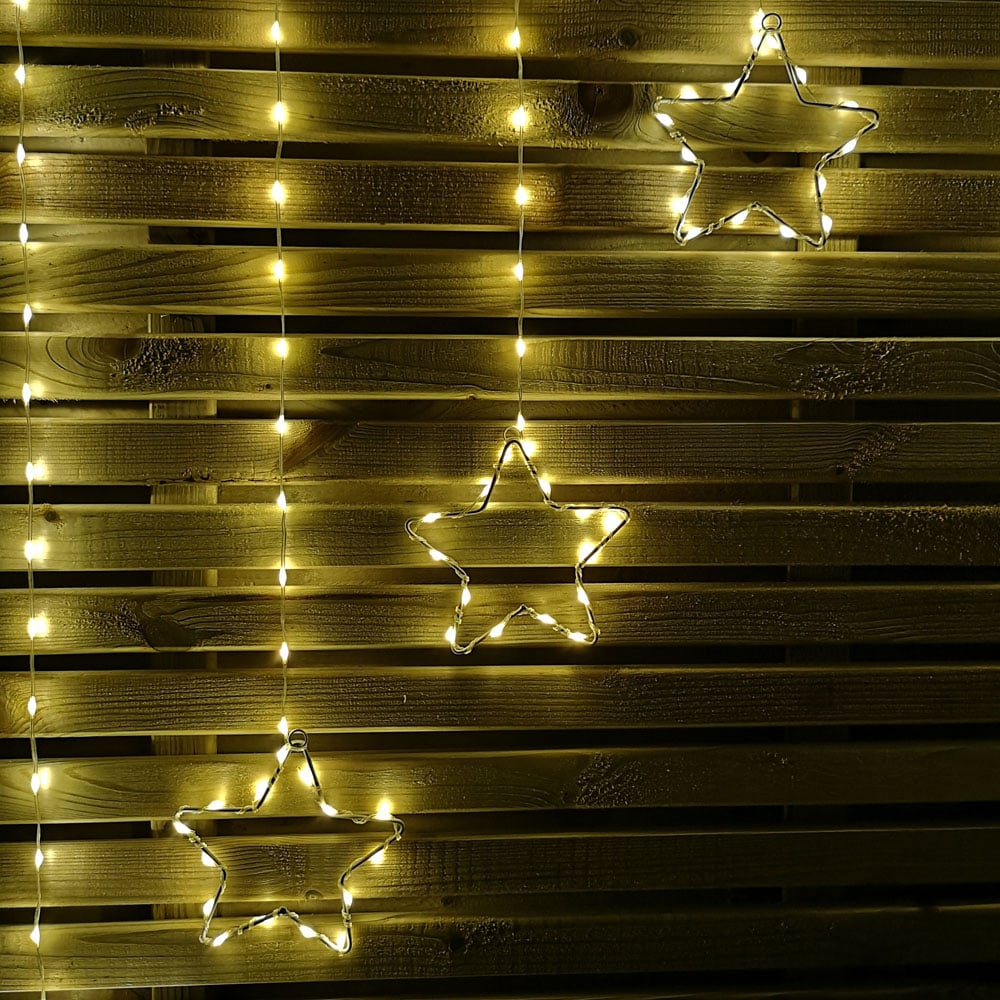 Samuel Alexander 256 Warm White LED Star Curtain Lights Image 4