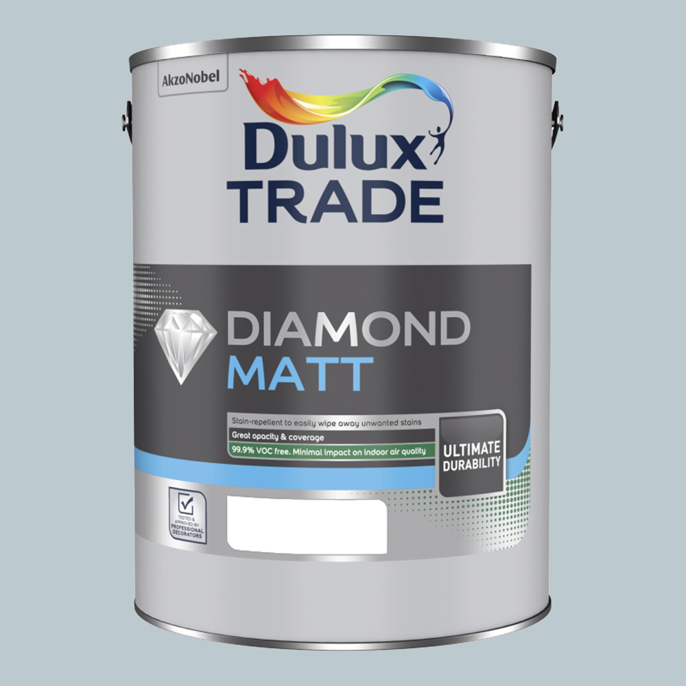 Dulux Trade Coastal Grey Walls and Ceilings Diamond Matt Paint 5L Image 2