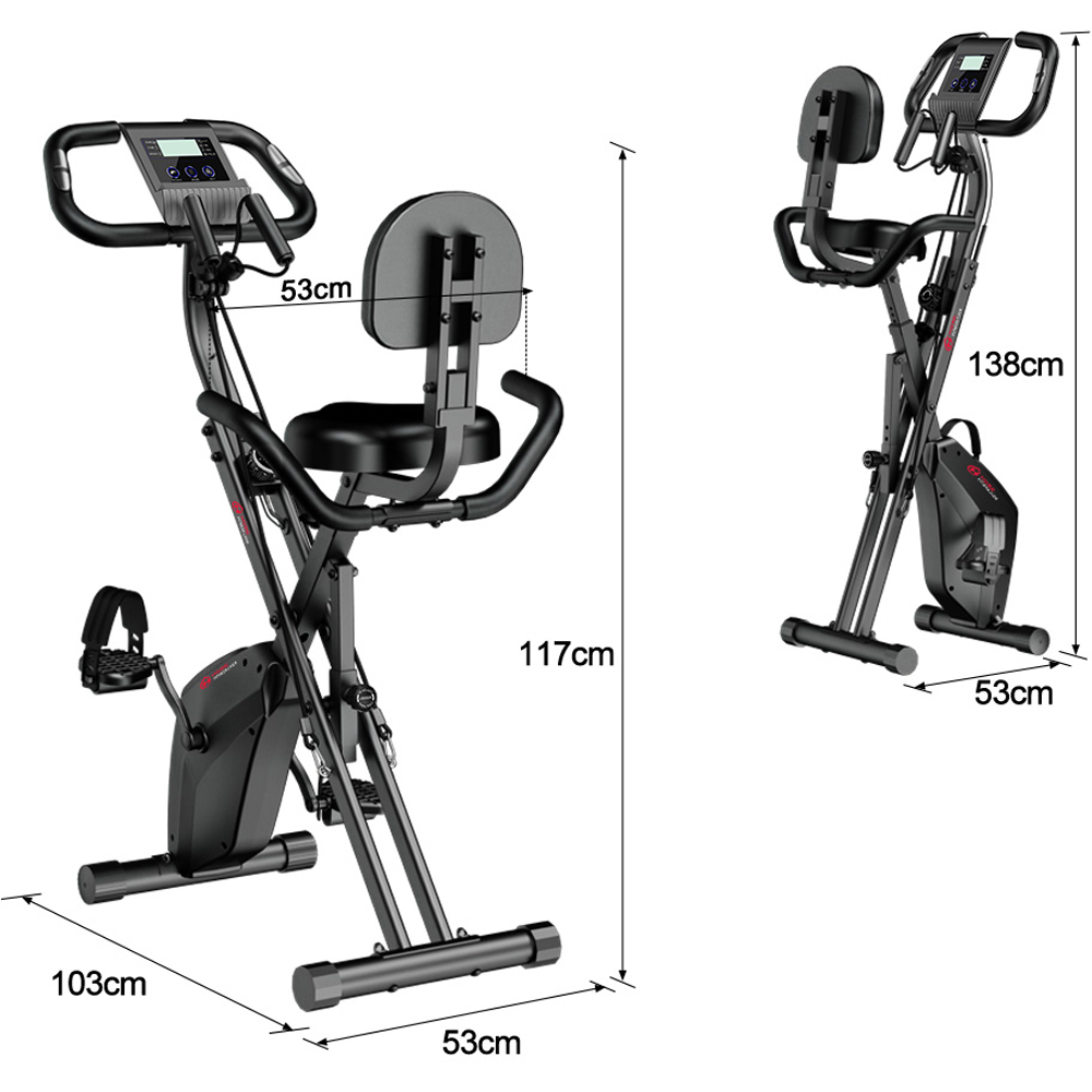 Rattrix Black Magnetic Resistance Foldable Exercise Bike Image 8