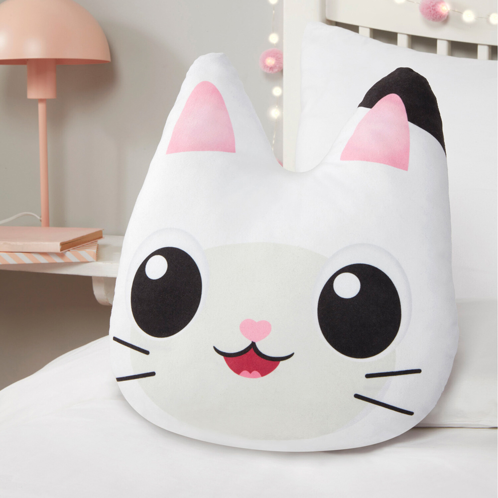Gabbys Dollhouse Pandy Shaped Cushion White Image 2