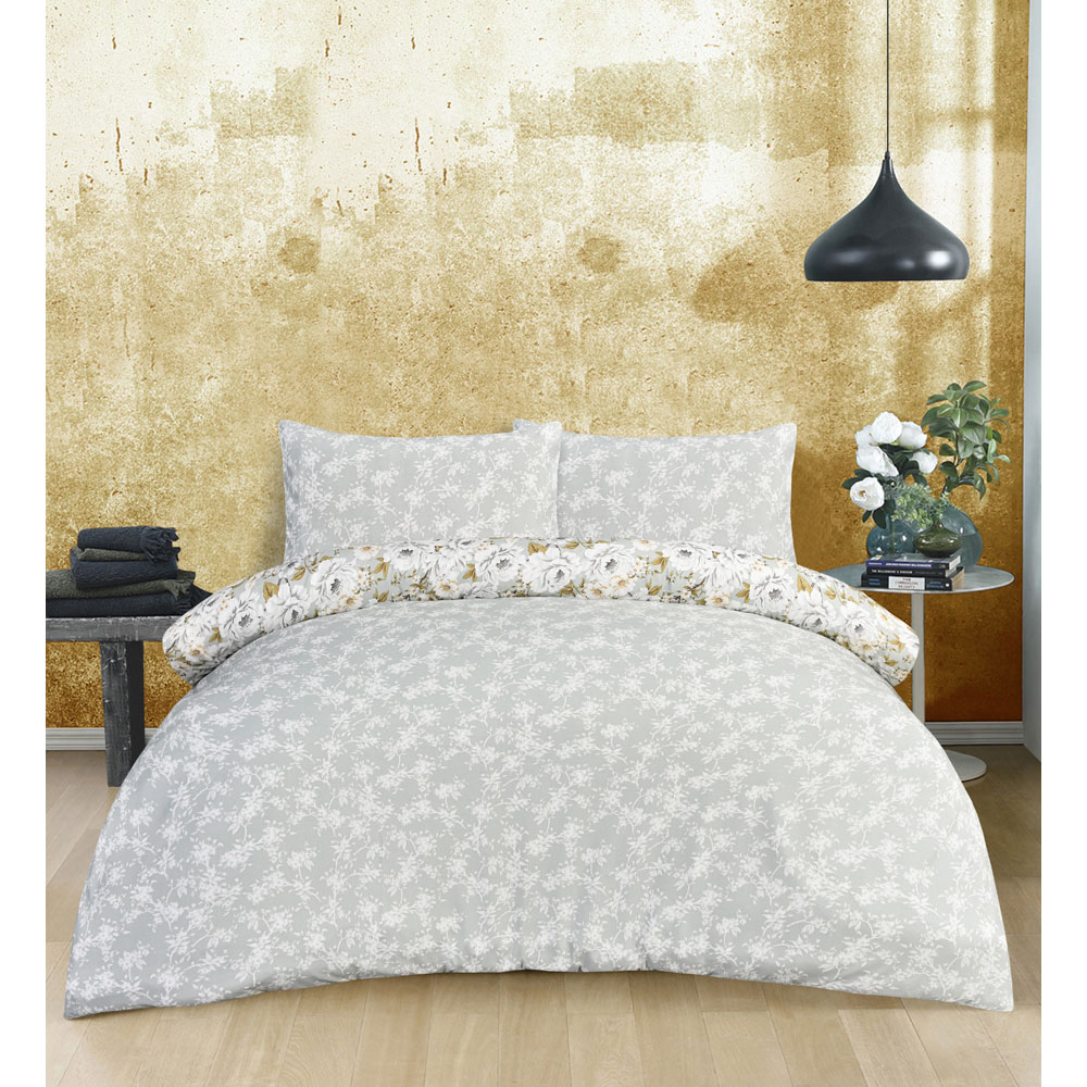 Smart Living Double Green Elegant Blooms Duvet Set Image 7
