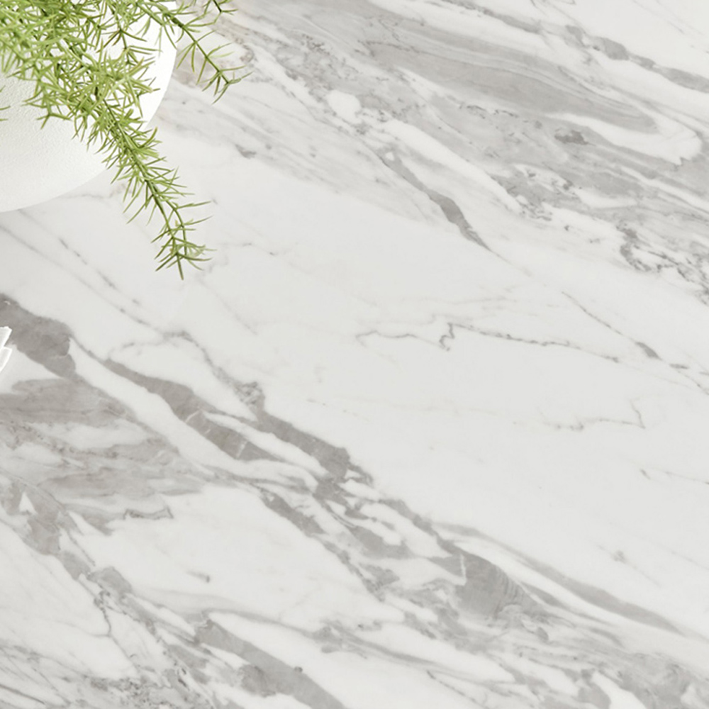 Furniturebox Arona Cesano Marble Effect 4 Seater Dining Set White Black and Mustard Image 5