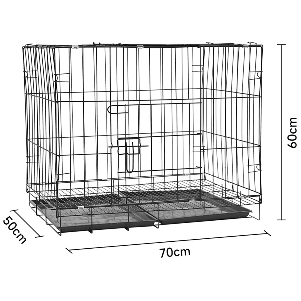 H&O Direct 2 Door Wire Dog Crate with Tray 2.3 x 1.7ft Image 4
