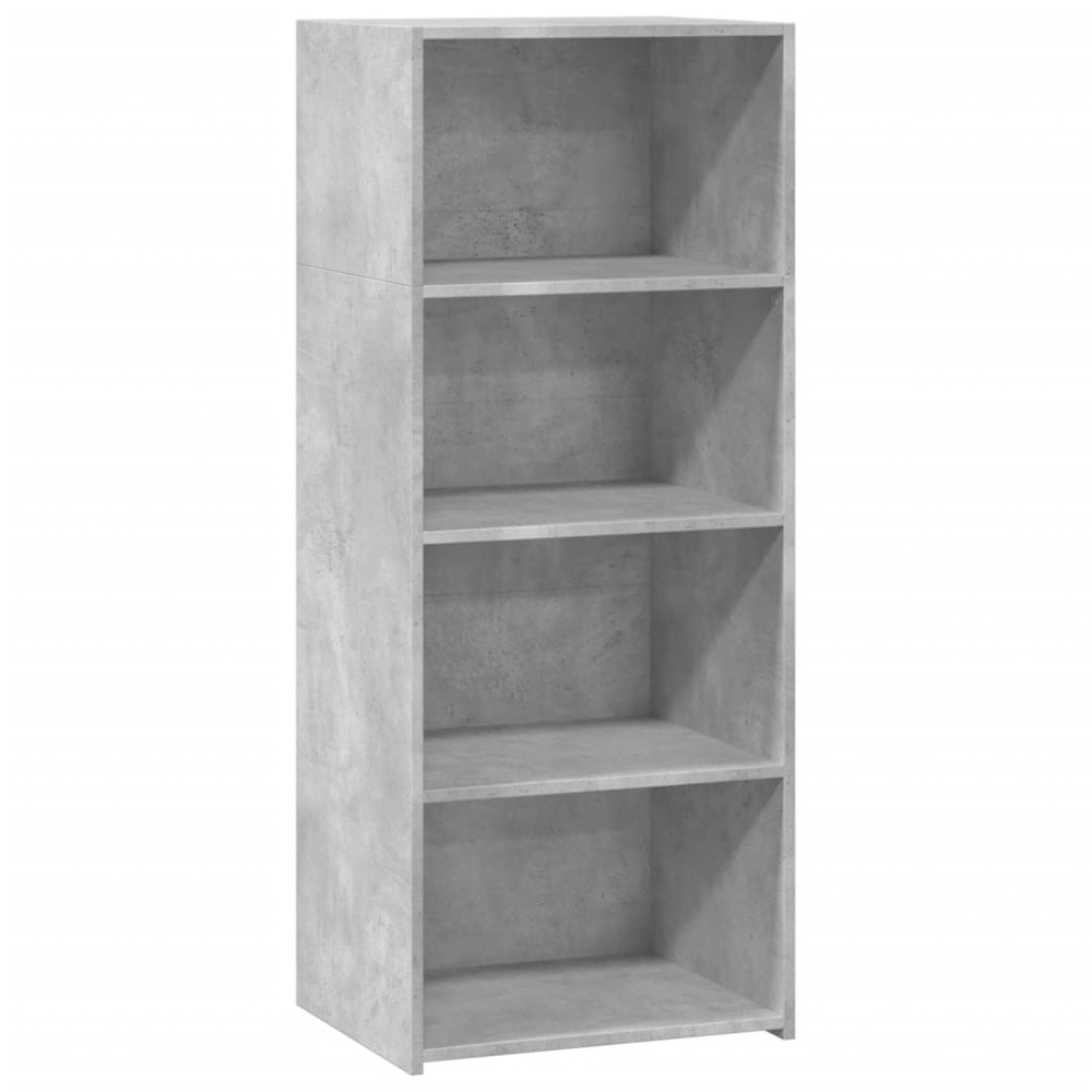vidaXL 4 Shelf Concrete Grey Highboard Image 2