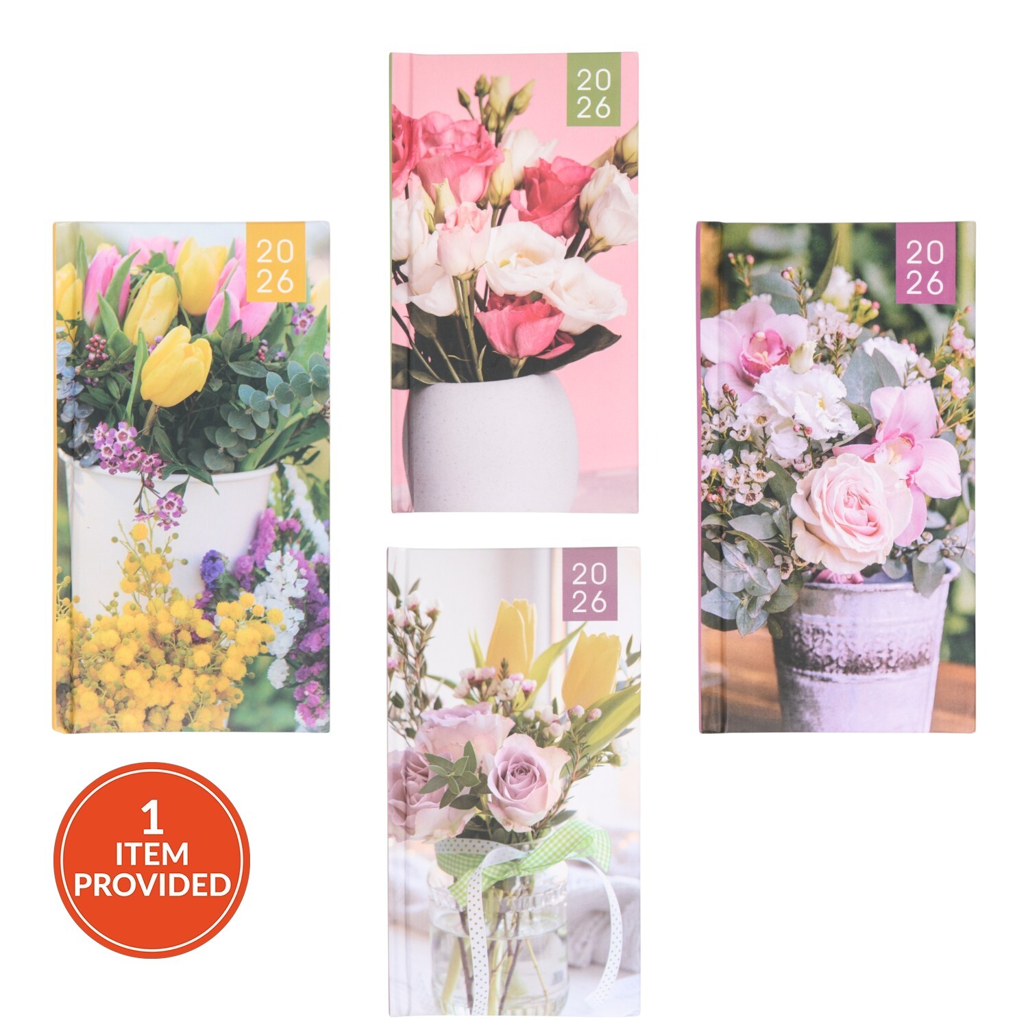 2026 Floral Slimline Pocket Diary Image 1