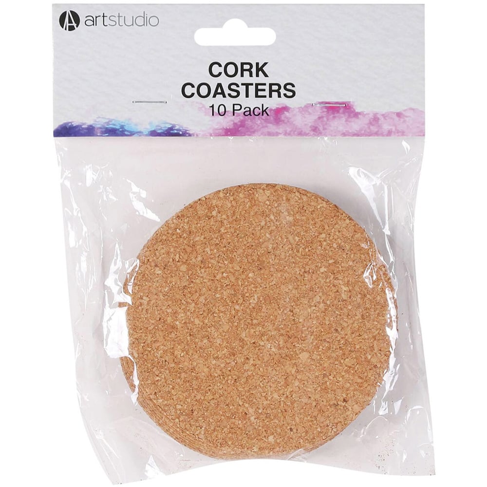 Pack of 10 Art Studio Cork Coasters Image