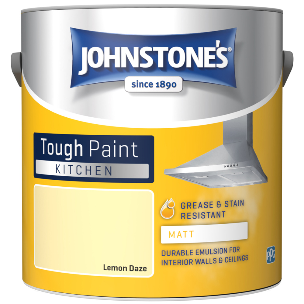 Johnstone's Kitchen Lemon Daze Matt Emulsion Paint 2.5L Image 2