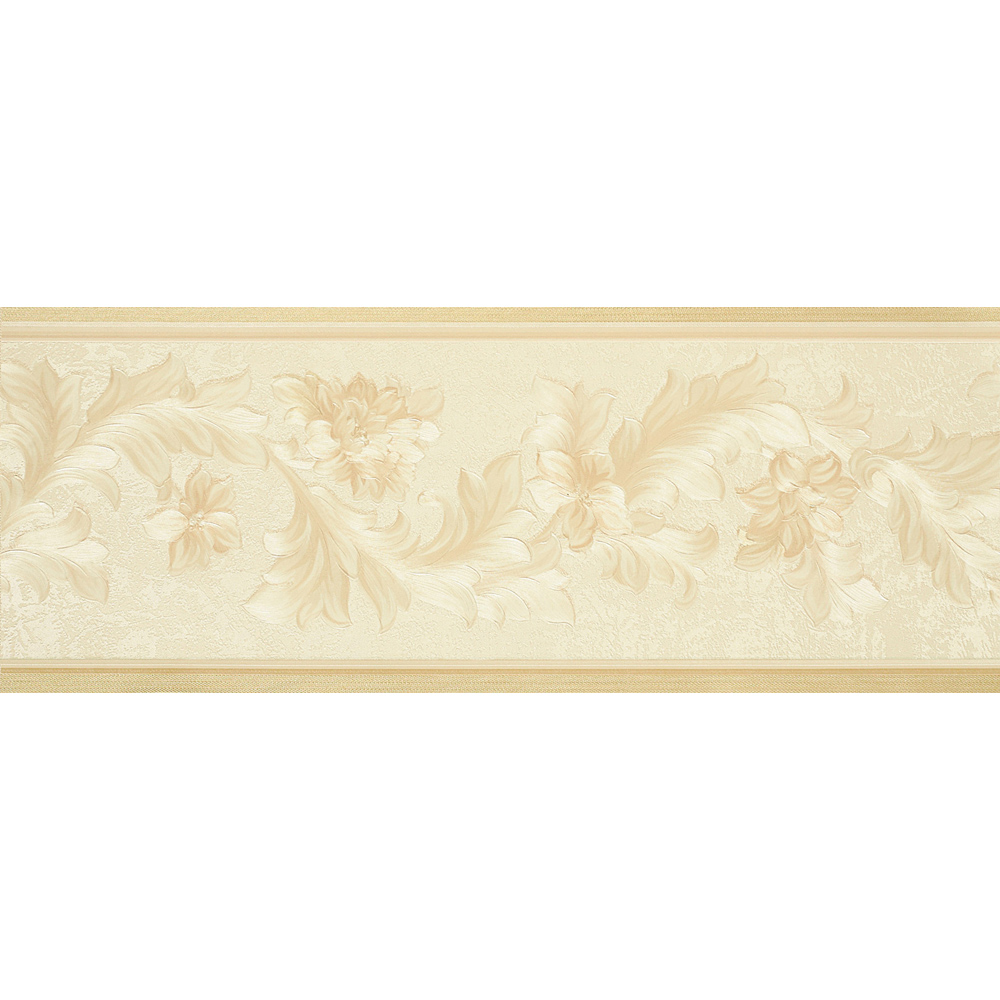 Galerie Neapolis 3 Border Floral Cream and Gold Wallpaper Image 2