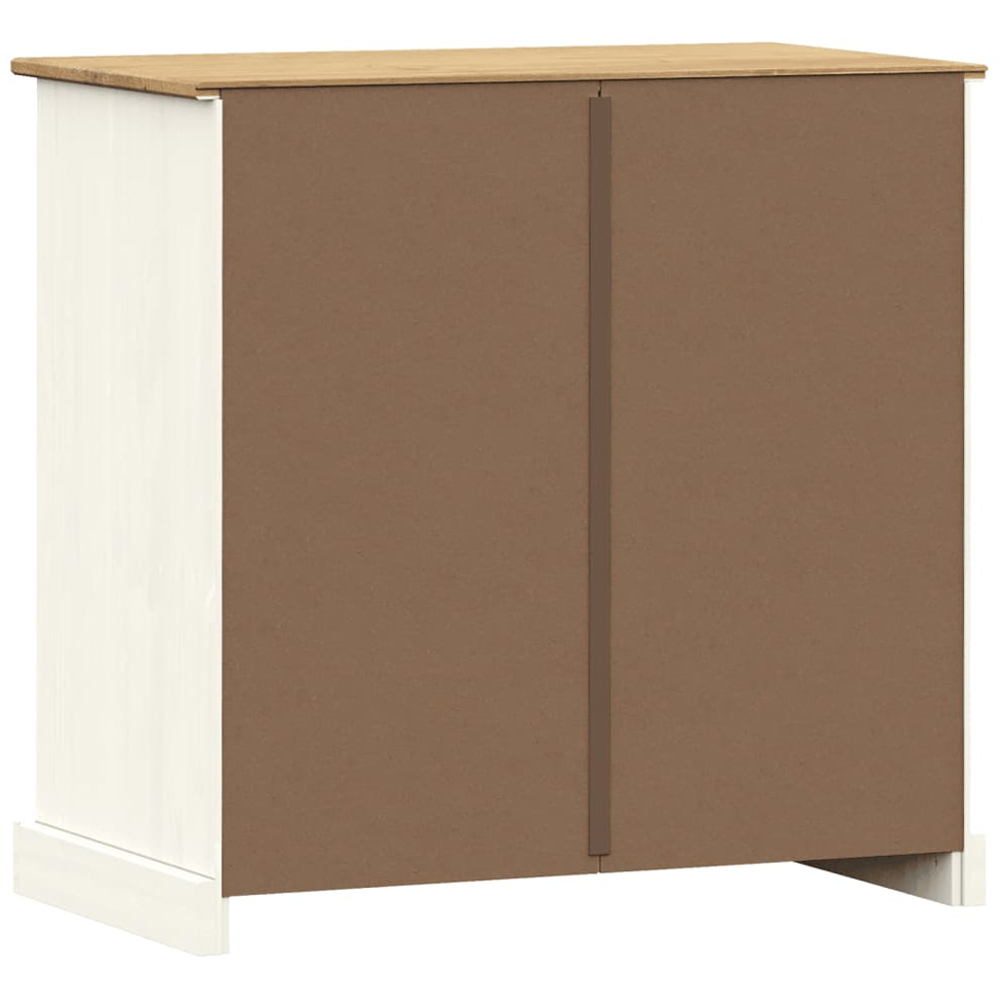 vidaXL 2 Door 2 Drawer White Solid Pine Wood Sideboard Image 7