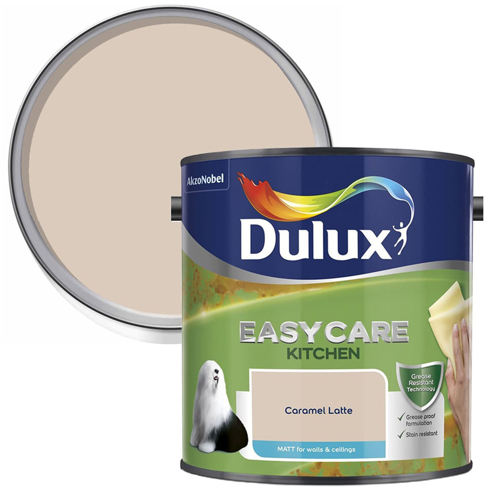 Dulux Easycare Kitchen Caramel Latte Matt Emulsion Paint 2.5L Image 1