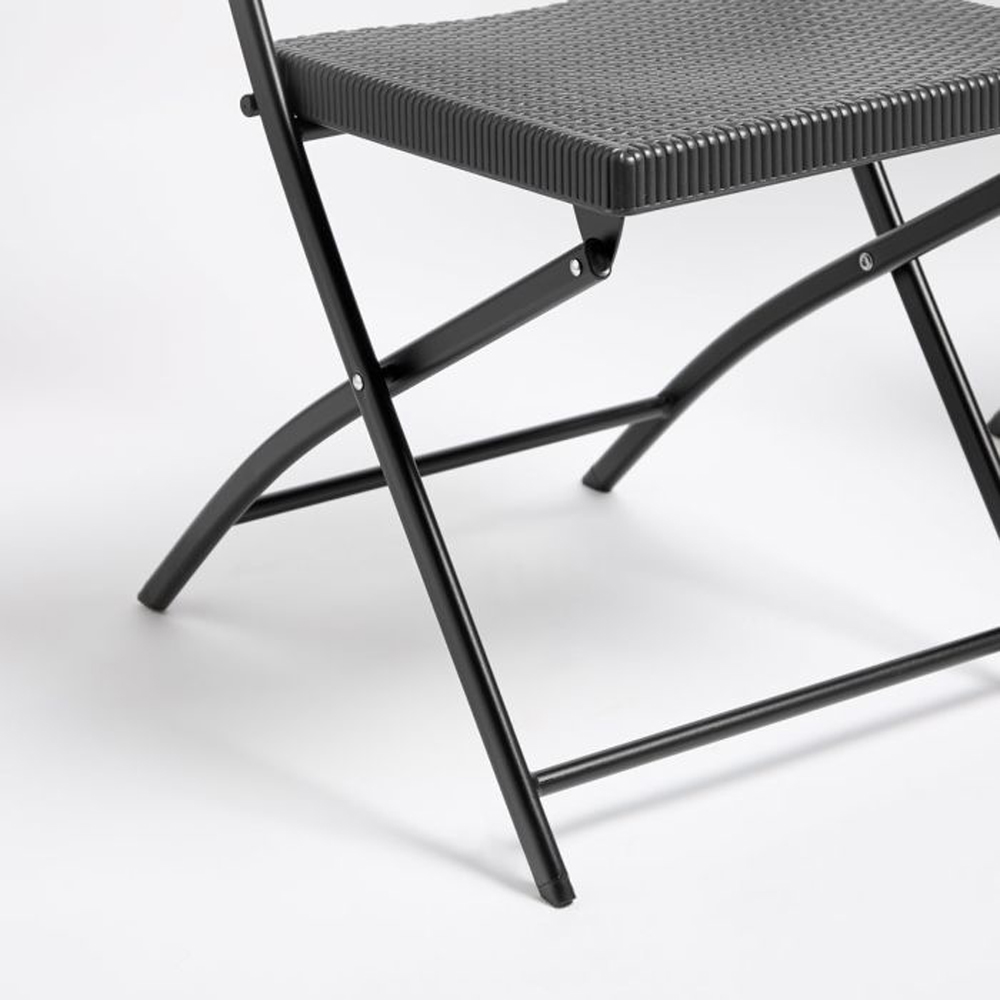 VonHaus Faux Rattan Folding Chair 2 Pack Image 3
