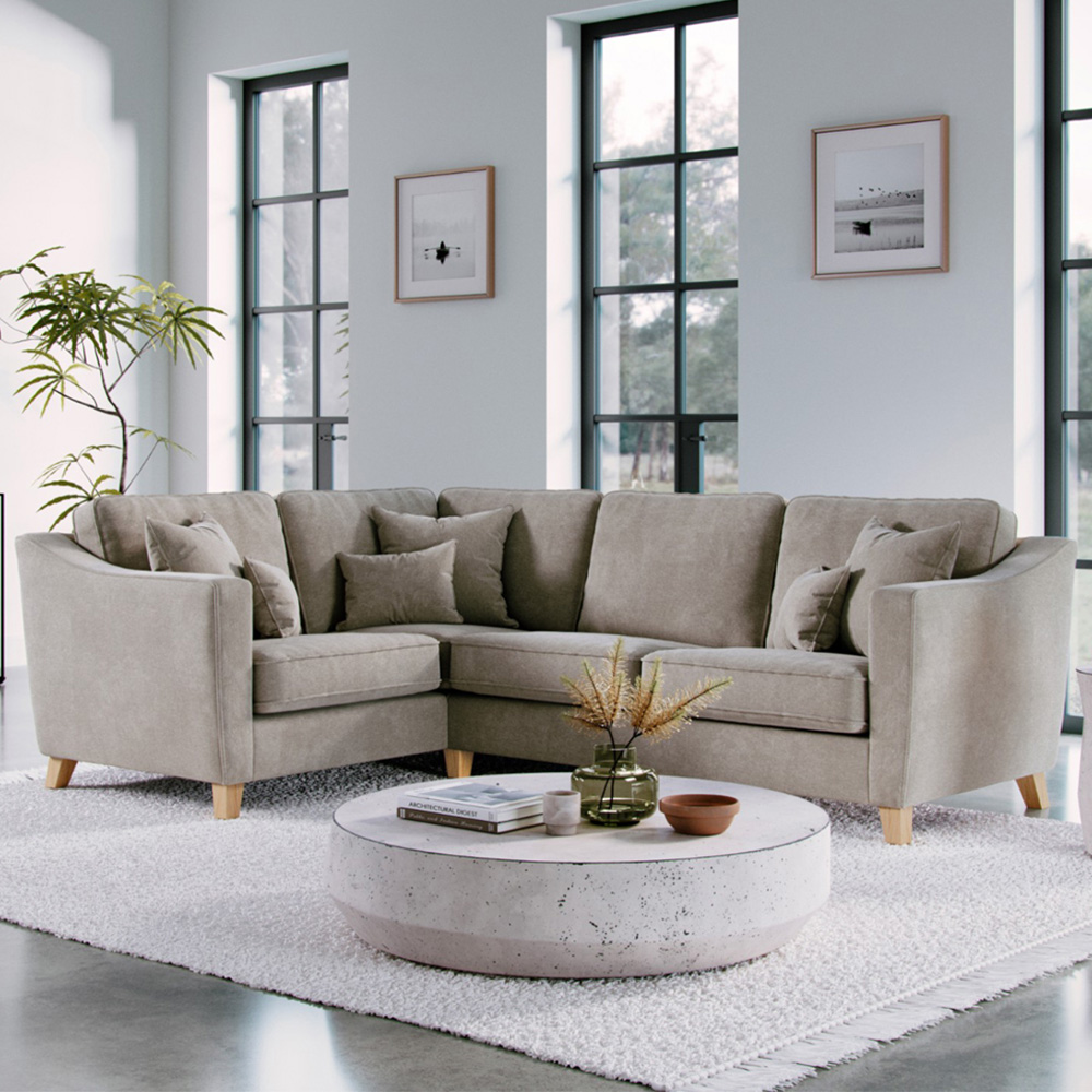 Marlon 3 Seater City Stone Right Hand Corner Sofa Image 1
