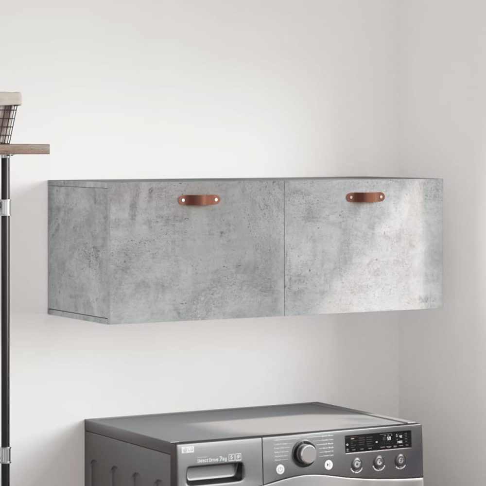 vidaXL 2 Door Concrete Grey Wall Cabinet Image 1