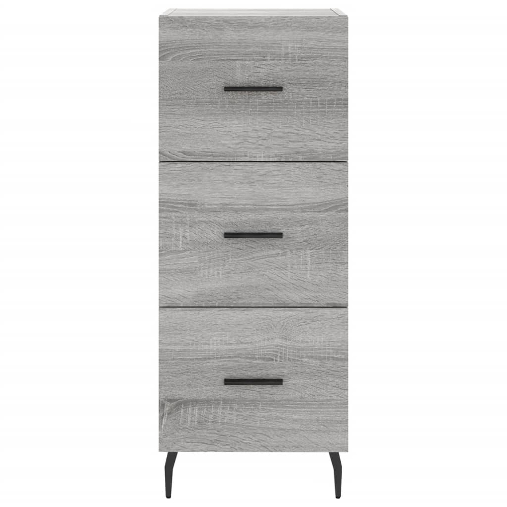 vidaXL Single Door 3 Drawer Grey Sonoma Highboard Image 6