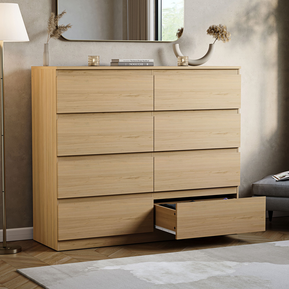 VIDA DESIGNS Denver 8 Drawer Pine Chest of Drawers Image 4