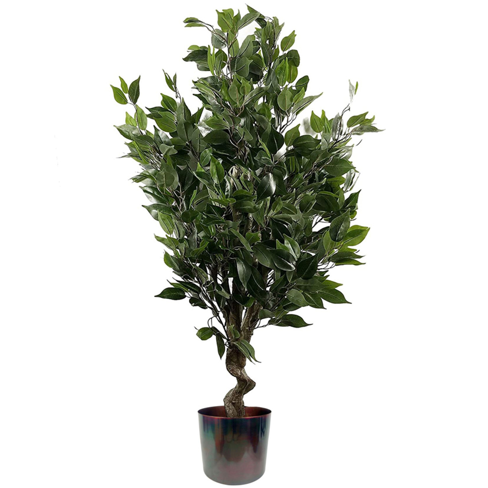 Leaf Evergreen Twist Ficus Artificial Plant in Multicolour Planter 110cm Image 1