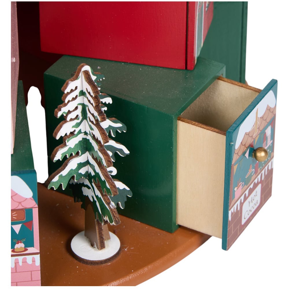 Wooden House Scene Advent Calendar - Multicolour Image 4