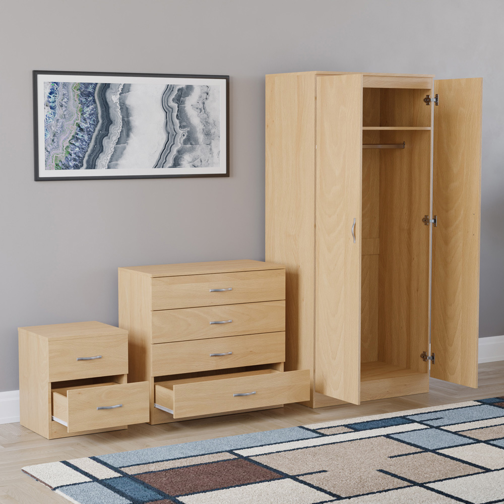VIDA DESIGNS Riano Pine 3 Piece Bedroom Furniture Set Image 4