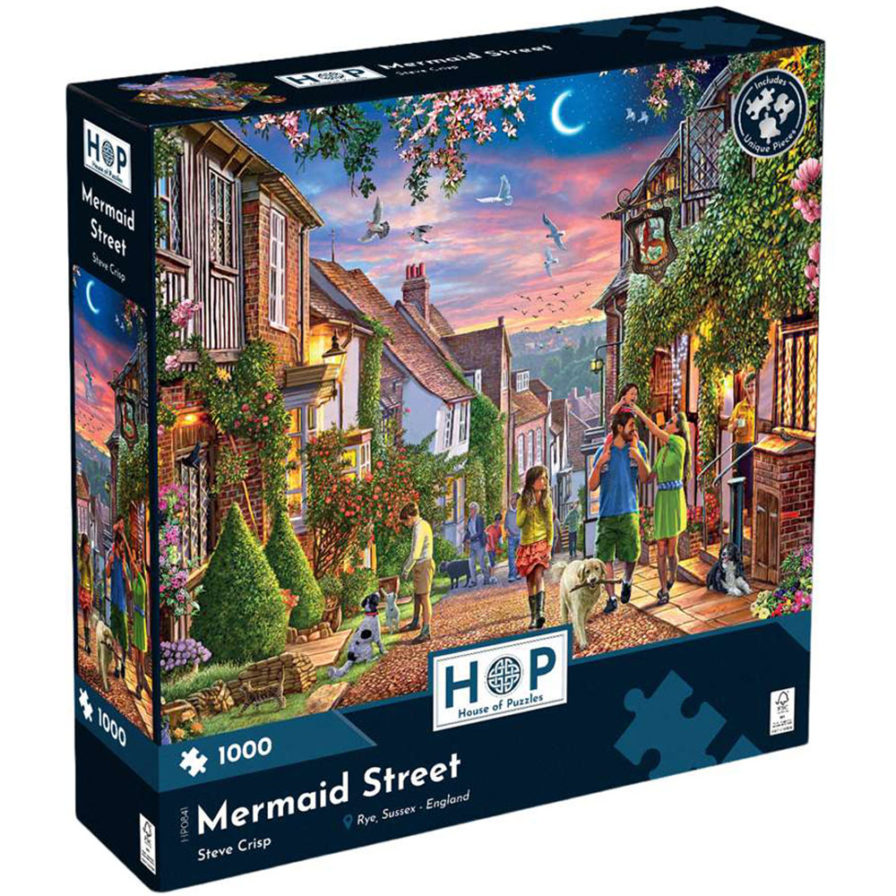 The House of Puzzles Mermaid Street 1000 Piece Jigsaw Puzzle Image 2