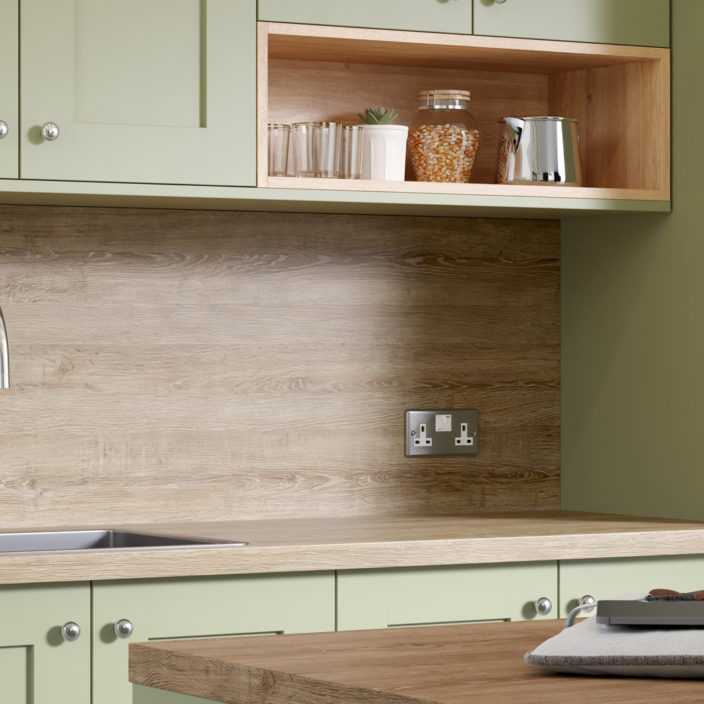 Options Plus Mondego Oak Post-Formed Laminate Kitchen Worktop 3000 x 600 x 38mm Image 2