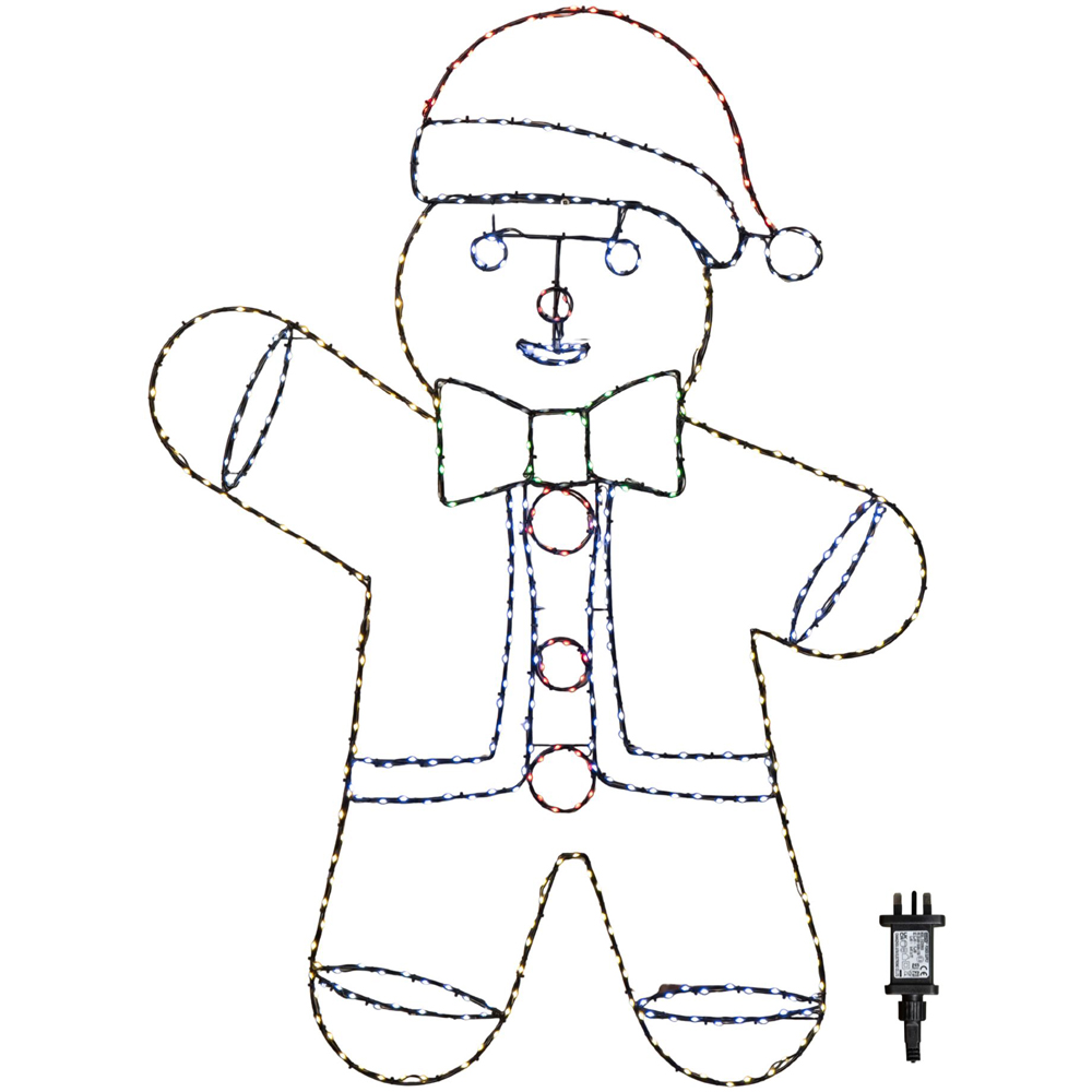 Samuel Alexander FlexiBright 456 Multicoloured LED Gingerbread Man Christmas Decoration 1.2m x 90cm Image 8