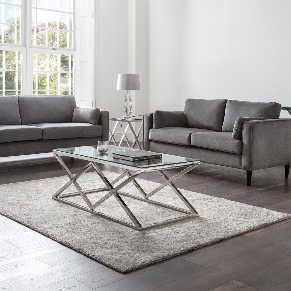 Julian Bowen Hayward 2 Seater Grey Chenille Sofa  Image 6