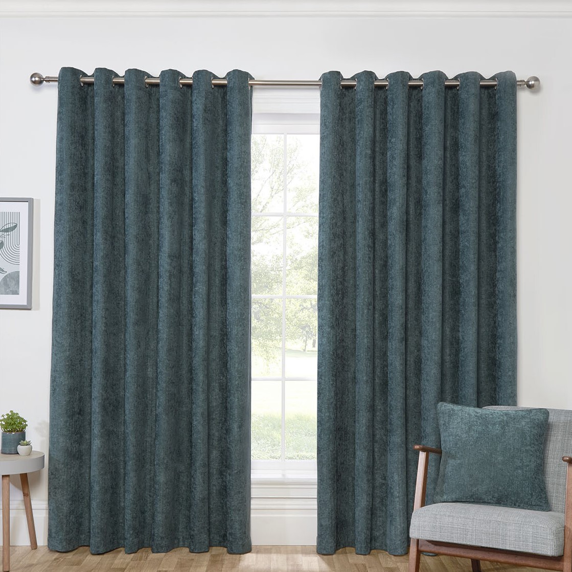 Alden Thermal Curtains - Emerald / 229cm / 168cm Image 1