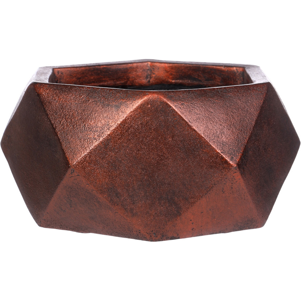 wilko Geometry Style Bronze Bowl Indoor Plant 15cm Image 1