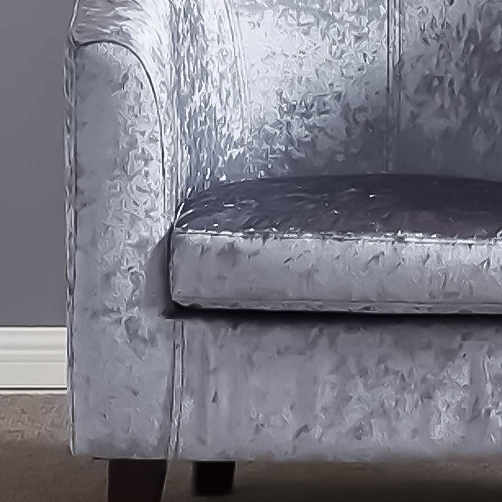 Brooklyn Silver Crush Velvet Tub Chair Image 2