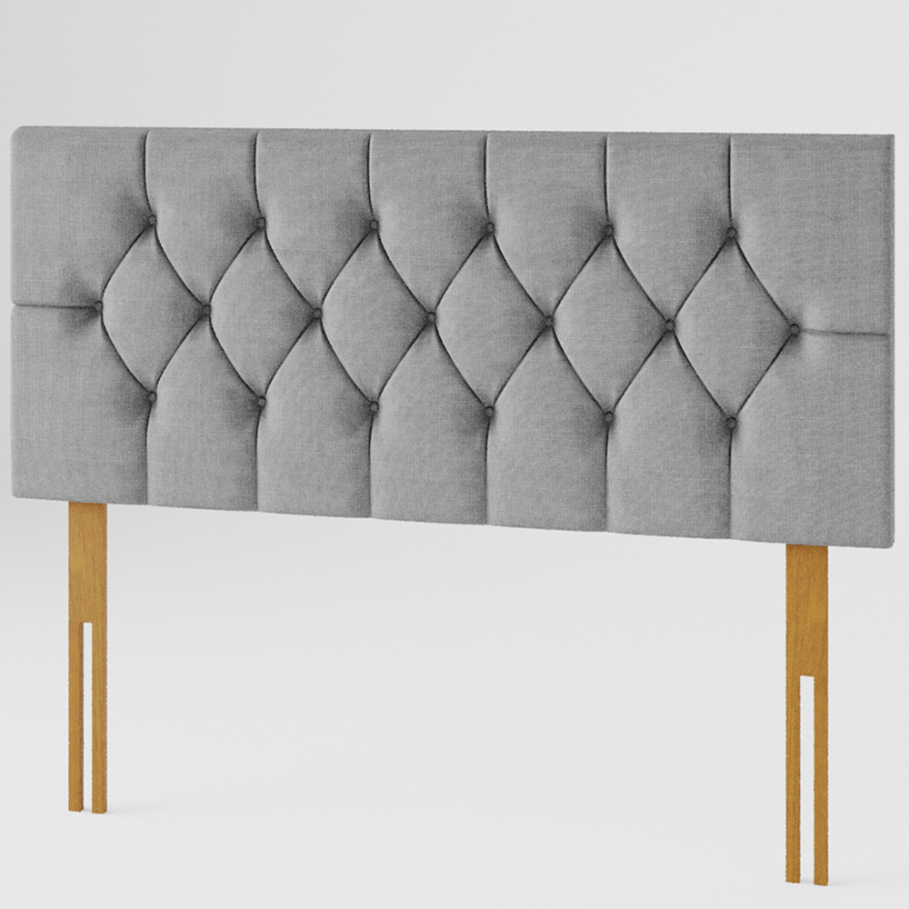 Aspire Furniture Olivier Super King Size Grey Eire Linen Headboard Image 2