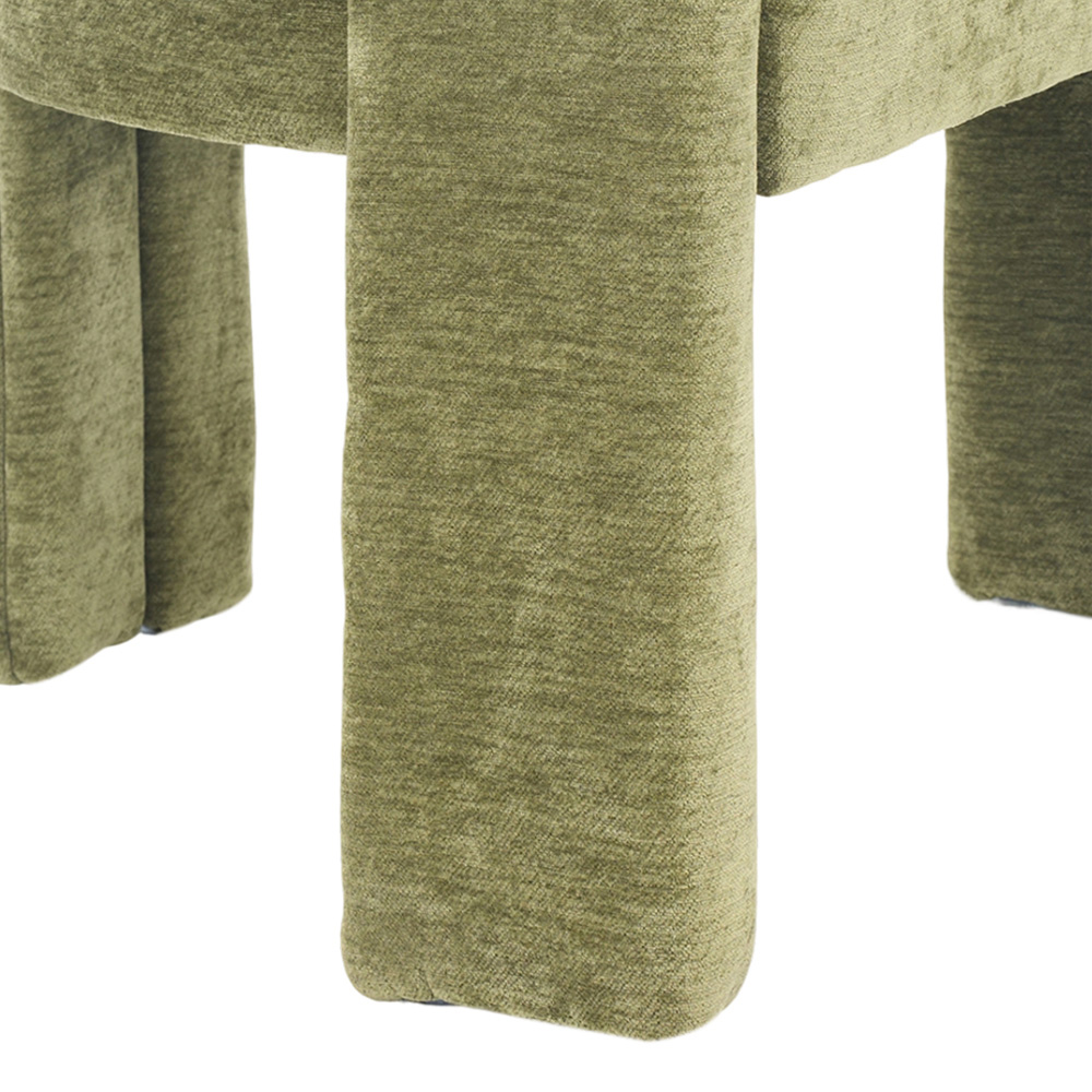 Living and Home Green Chenille Upholstered Accent Chair Image 5