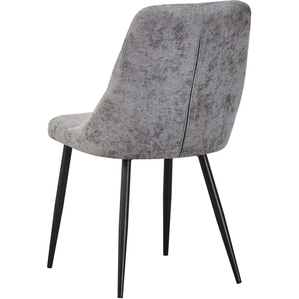 Portland Remi Grey Chenille Dining Chair Image 7
