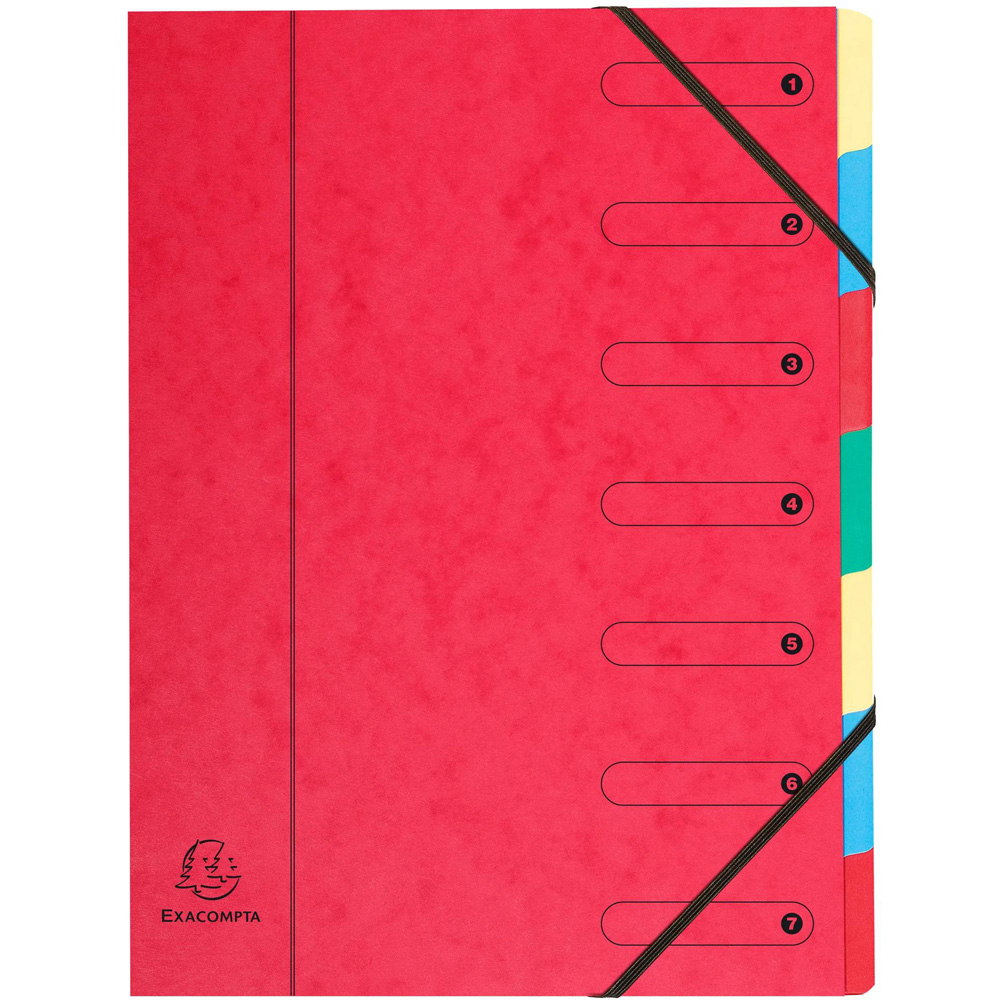 Exacompta Harmonika 7 Section Assorted Colours A4 Multi Part File 8 Pack Image 5