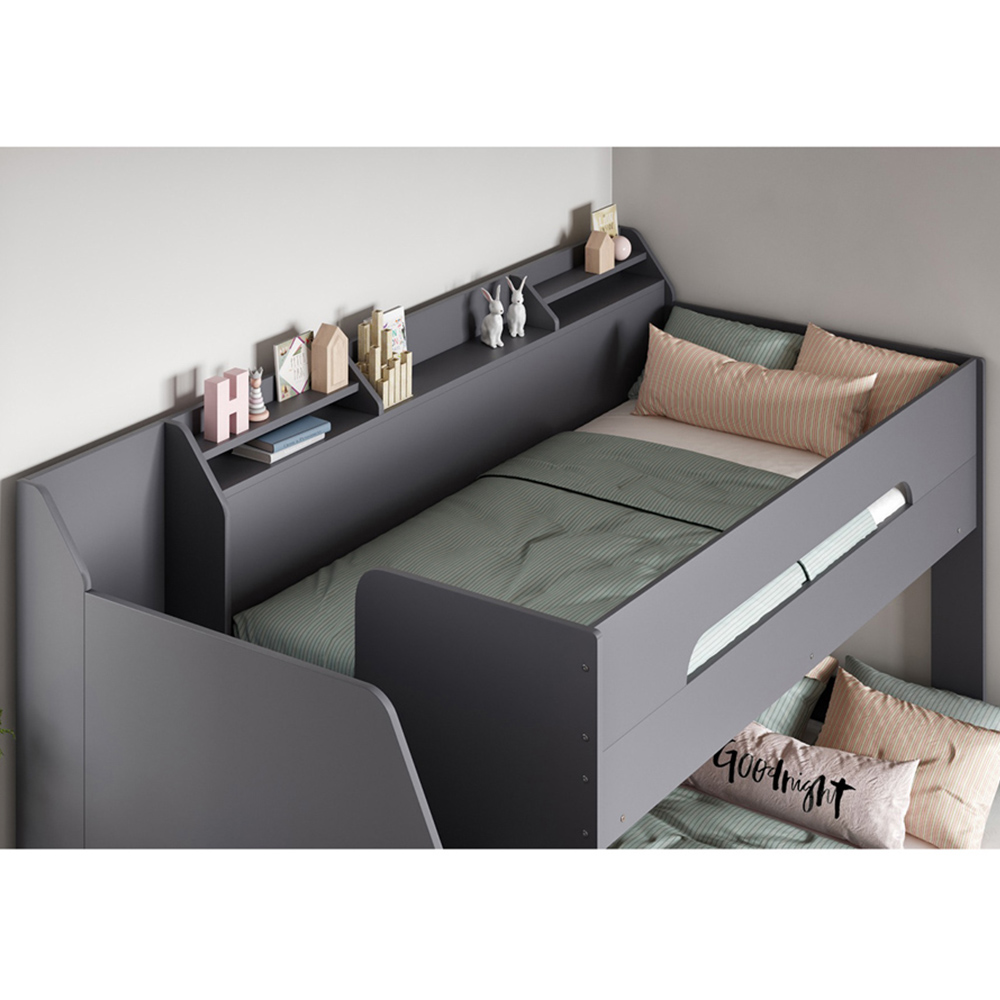 Flair Slick Triple Sleeper Grey Staircase Bunk Bed Image 2