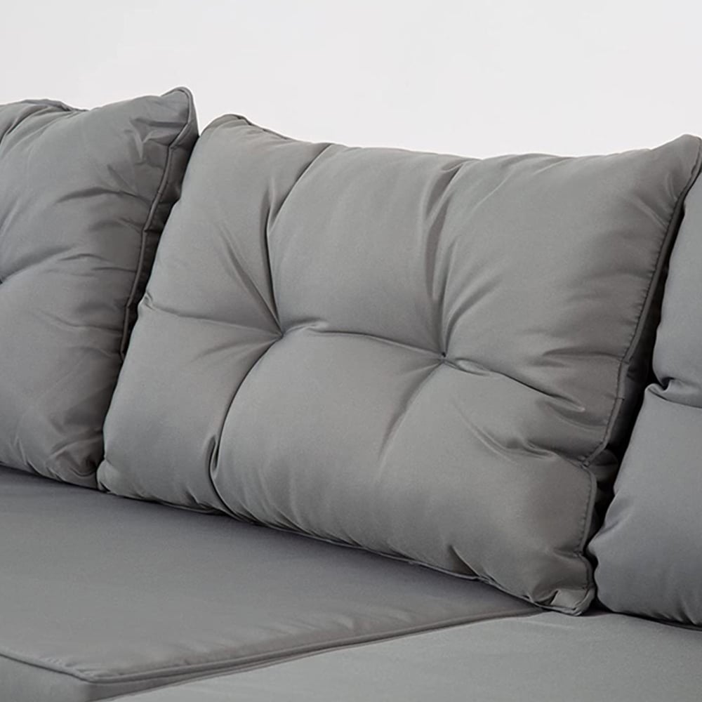 Outdoor Living Riverside 3 Seater Grey Rattan Corner Sofa Set Image 7