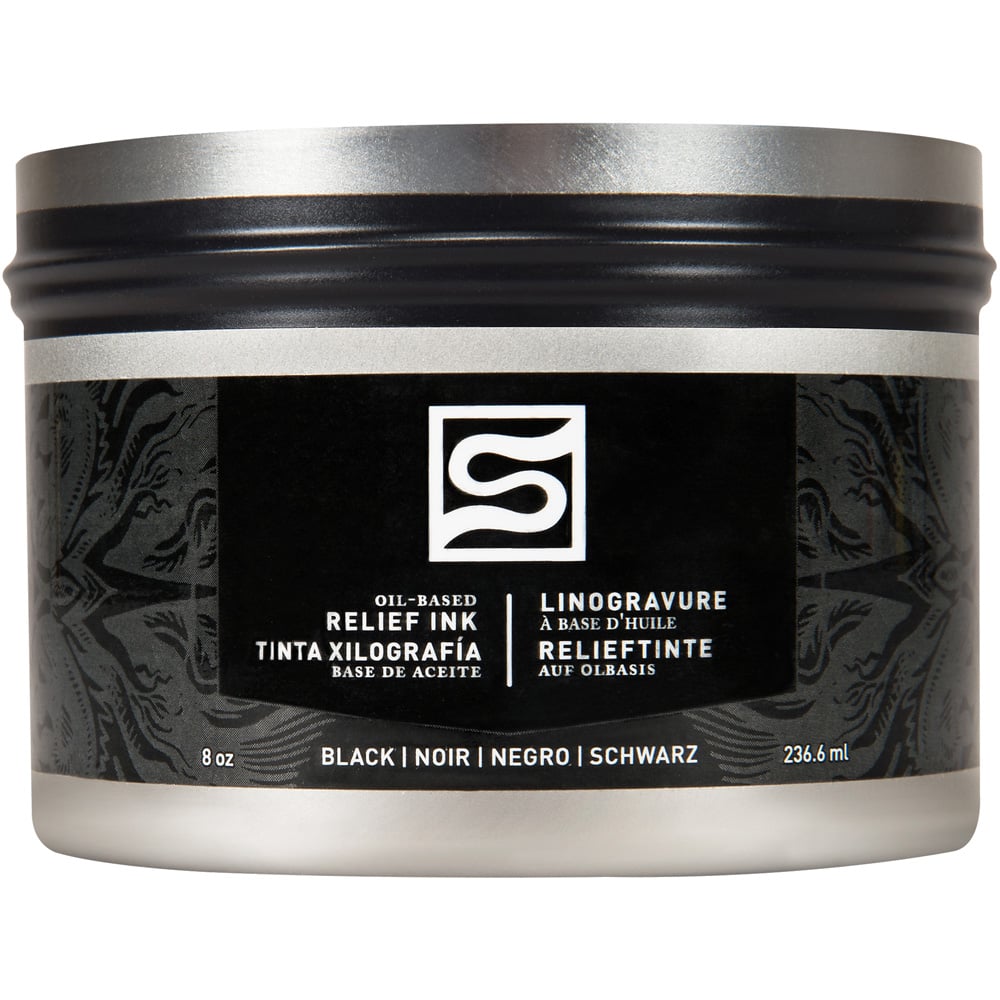 Speedball Black Oil Relief Ink 236ml Image