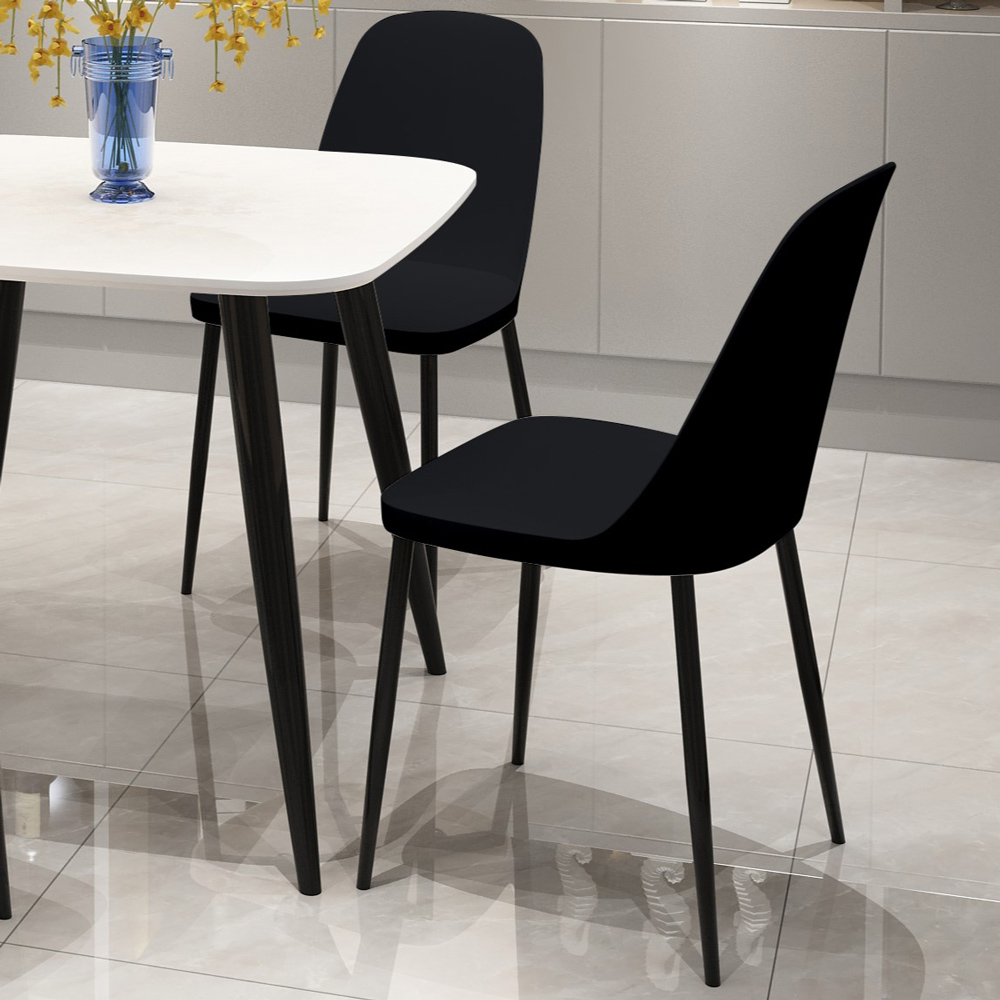 Core Products Aspen Set of 2 Black Dining Chair Image 1