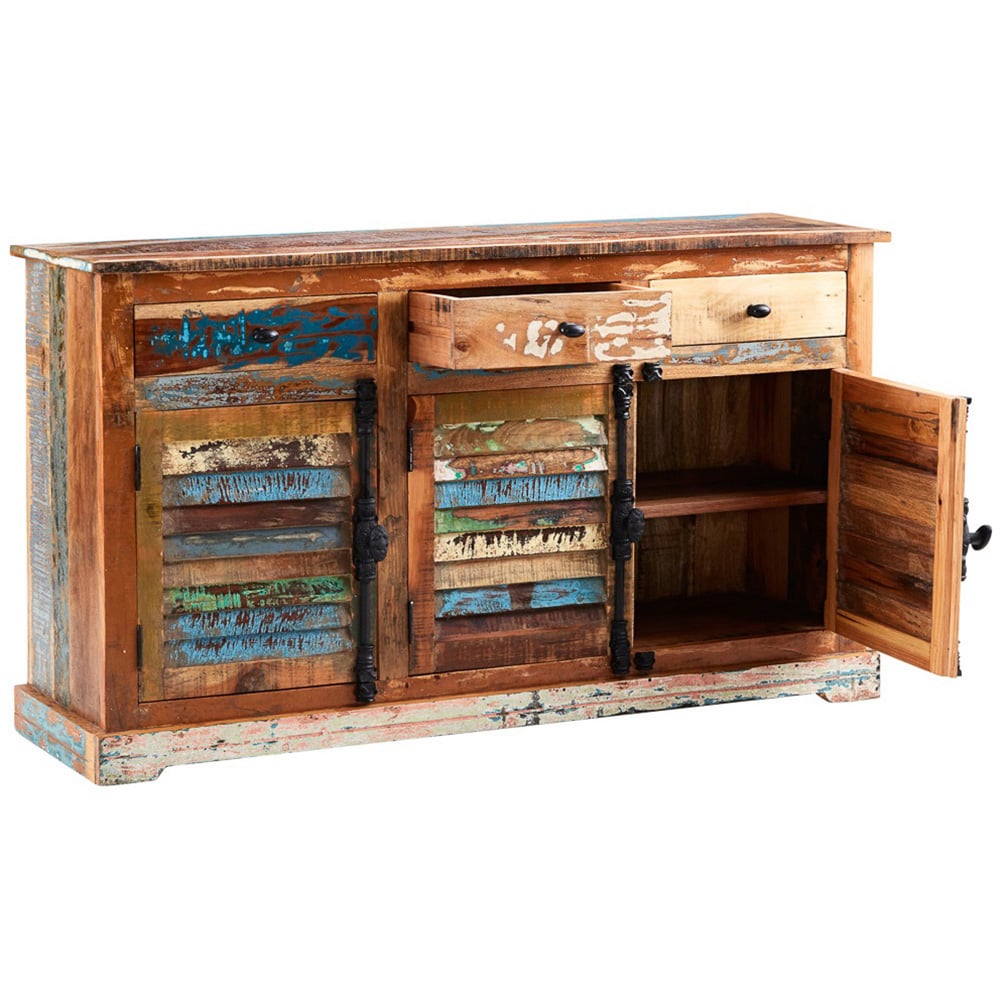 Brooklyn Camea 3 Door 3 Drawer Wooden Sideboard Image 3