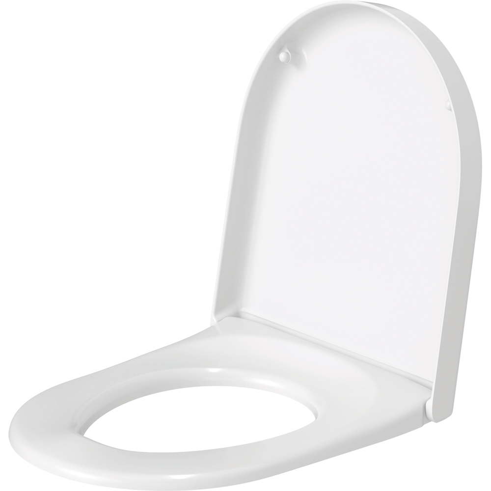 Duravit White Toilet Seat and Cover 370 x 431mm Image 6