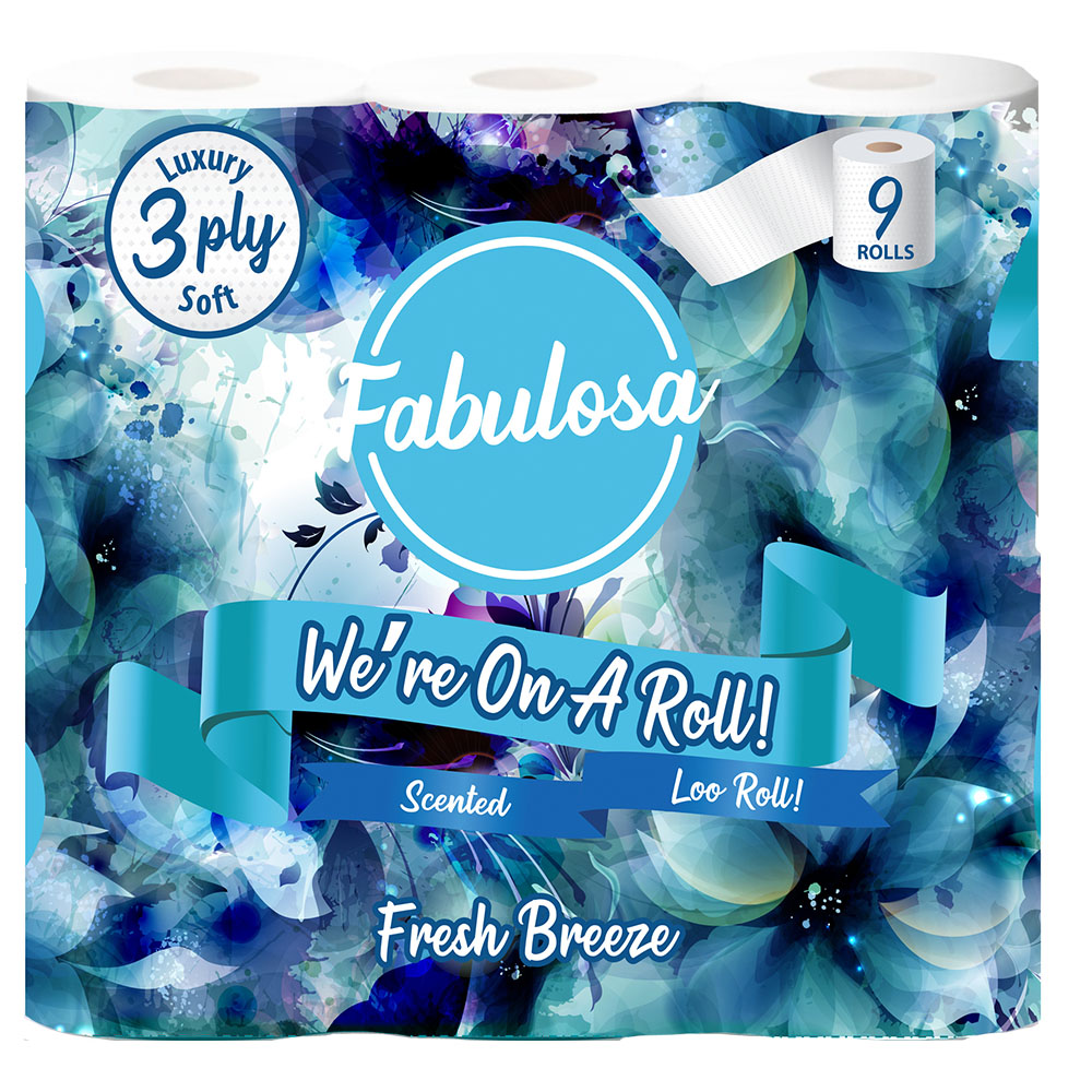 Fabulosa Fresh Breeze Toilet Tissue 9 Rolls 3 Ply Image 1