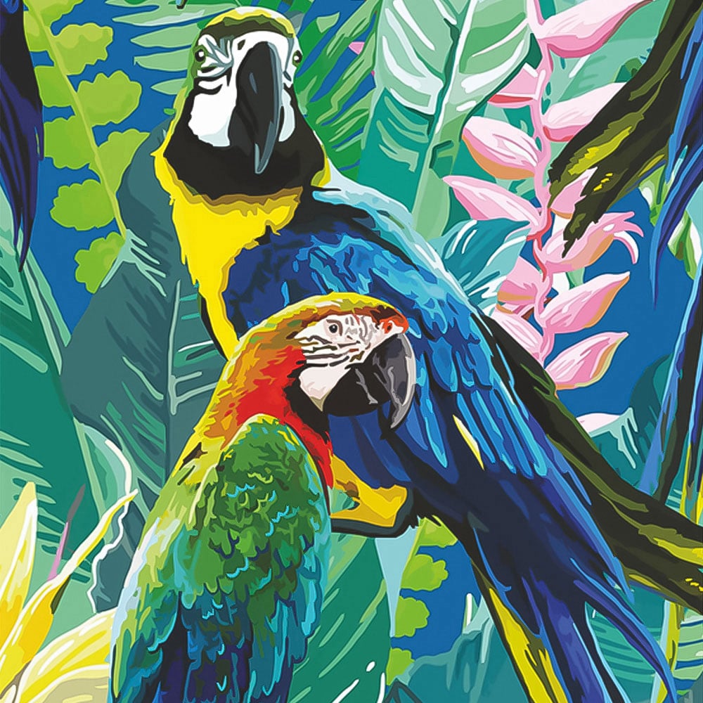 Erismann Tropical Parrot 3 Panels Wall Mural Image 2