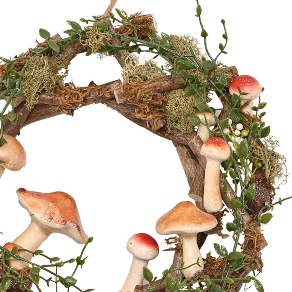 The Seasonal Gift Co. Mushroom Wreath 35cm Image 3