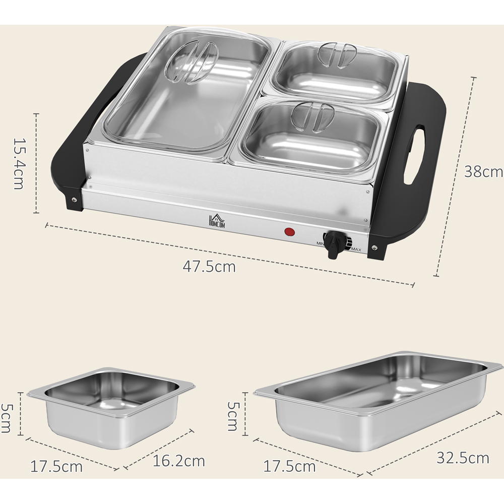HOMCOM 800-214V70SR 4.5L Electric Food Warmer Image 9