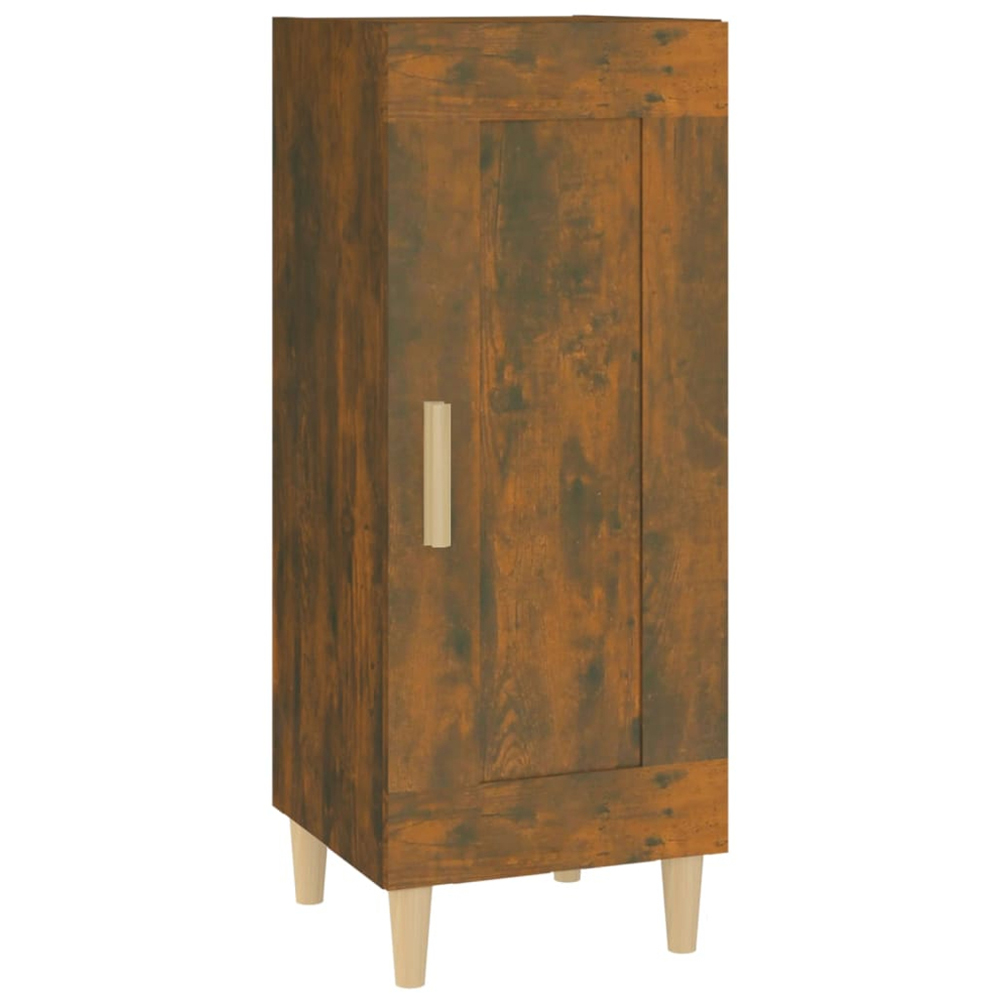 vidaXL Single Door Smoked Oak Sideboard Image 2