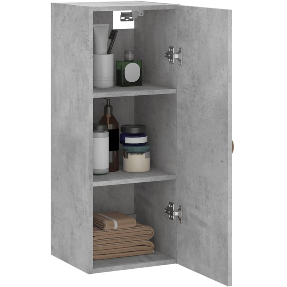 vidaXL Single Door Concrete Grey Wall Mounted Narrow Cabinet Image 5