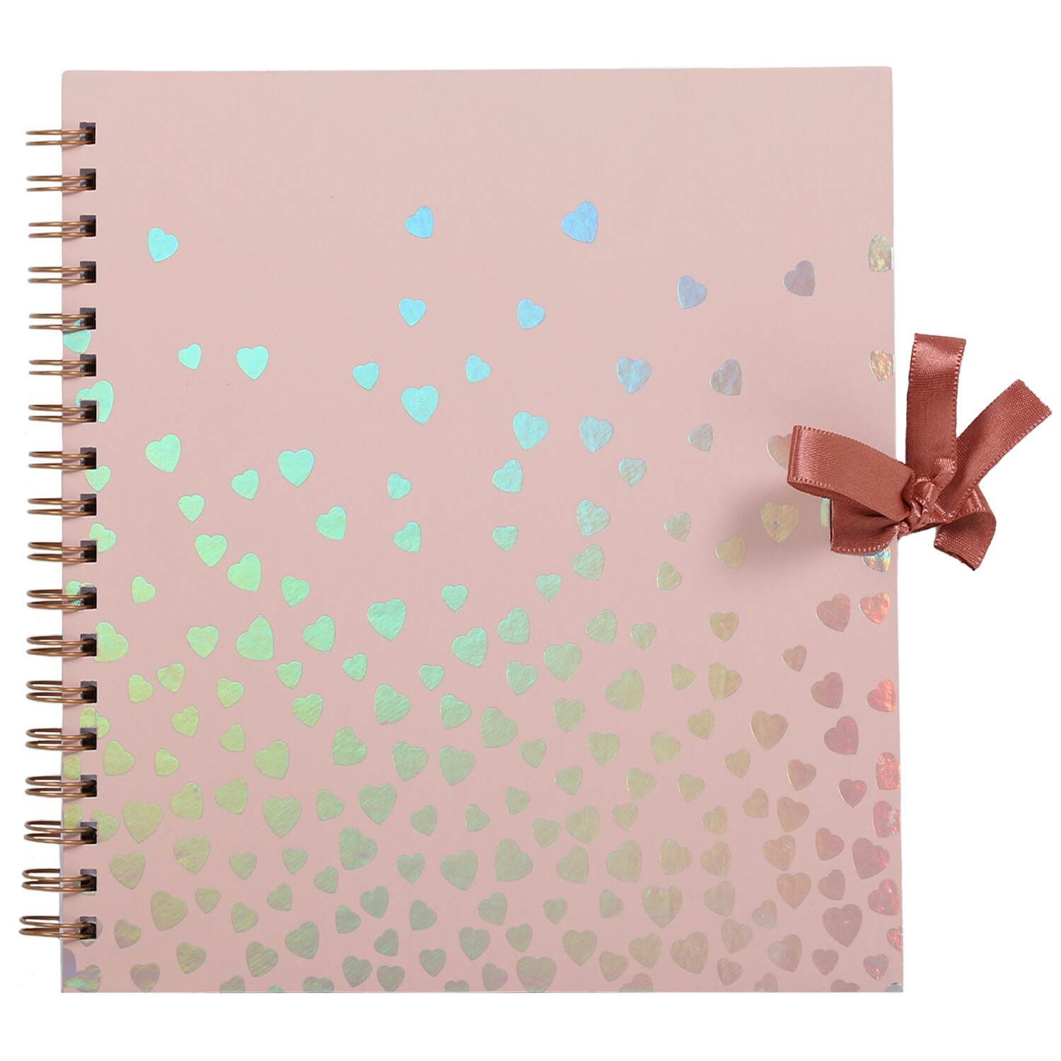 Art Studio Pink Iridescent Heart Scrapbook 40 Sheets 200gsm Image