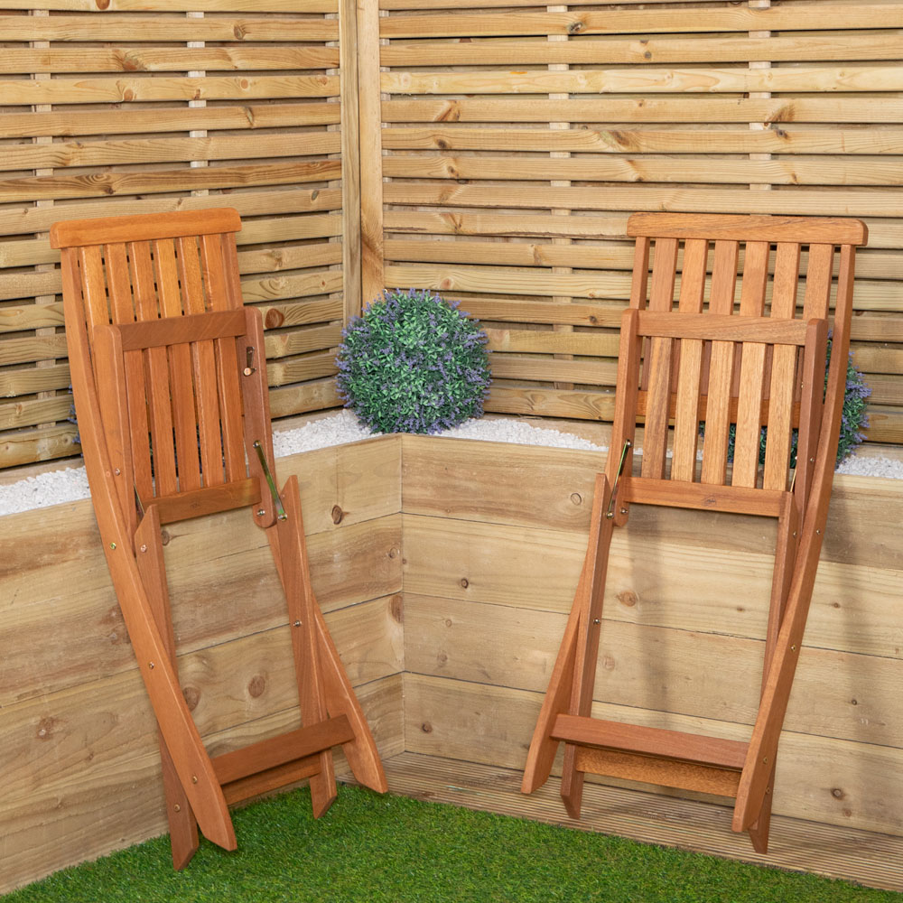 Samuel Alexander 4 Seater Wooden Rectangular Foldable Dining Set with Cream Parasol and Base Image 6